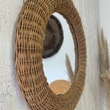 Wicker mirror