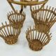 mid century PLANT STAND rack 1950s 60s bamboo rattan hawaii tiki era