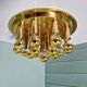 Large circular brass ceiling light, Space Age design, 1970s.