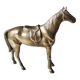 Sculpture Cheval vintage en position d arrêt/observation, en laiton massif. 23 x 19 cm