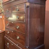 tallboy chest on chest in mahogany - 18th century