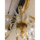 Contemporary Amber Murano Glass Chandelier