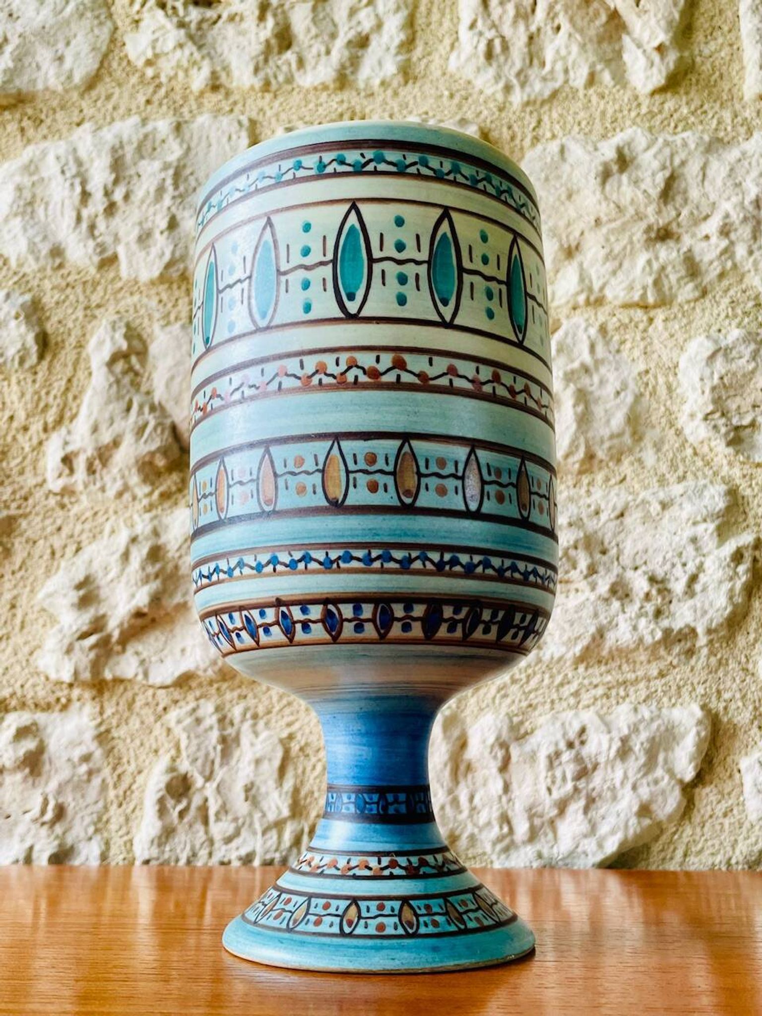 Mid-century ceramic vase by Louis Bacculini, Vallauris, 1950s/60s