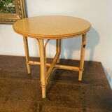 Table basse rotin bambou vintage