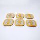 Set of 6 brutalist coasters by David Marshall, Spain, 1970s