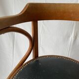 Old baumann curved wood armchair