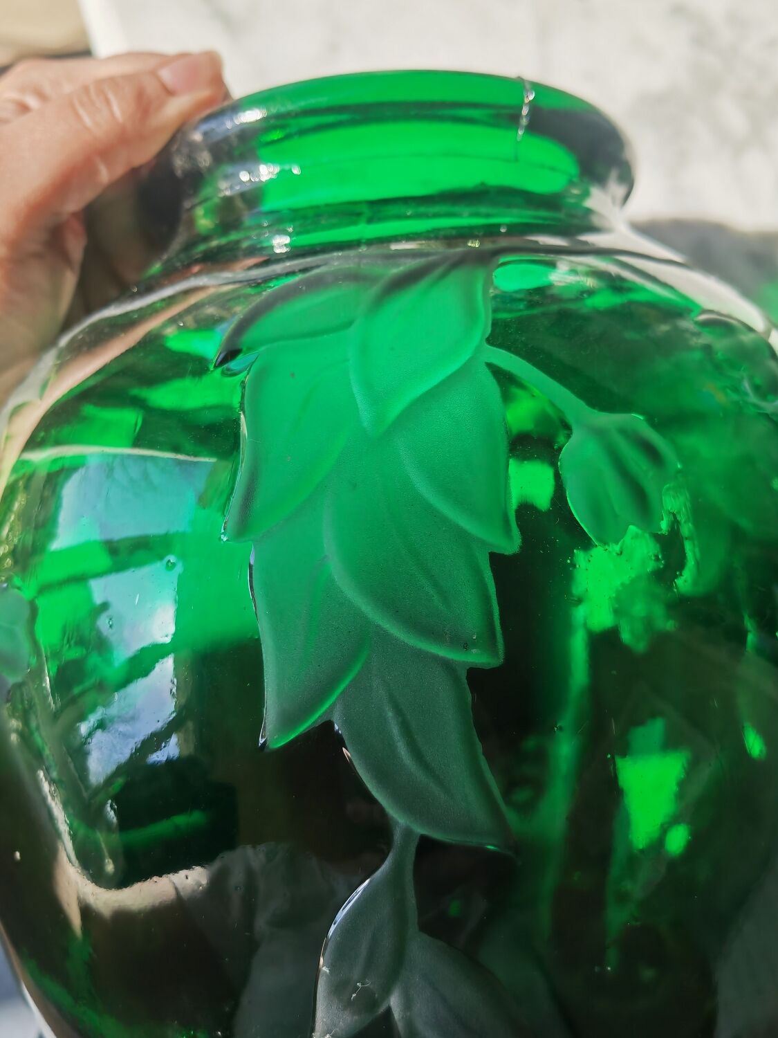 Art Deco emerald vase