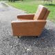 Fauteuil années 60 skai marron