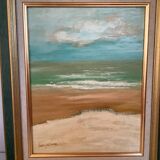 Marine painting by Pierre Van Grevelinge, oil on canvas, signed.