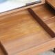 Succession LACOSTE: Scandinavian teak desk hairdresser (1960s).
