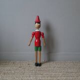 Large vintage Pinocchio wooden antique collectible toy Tonna Italian handcrafted