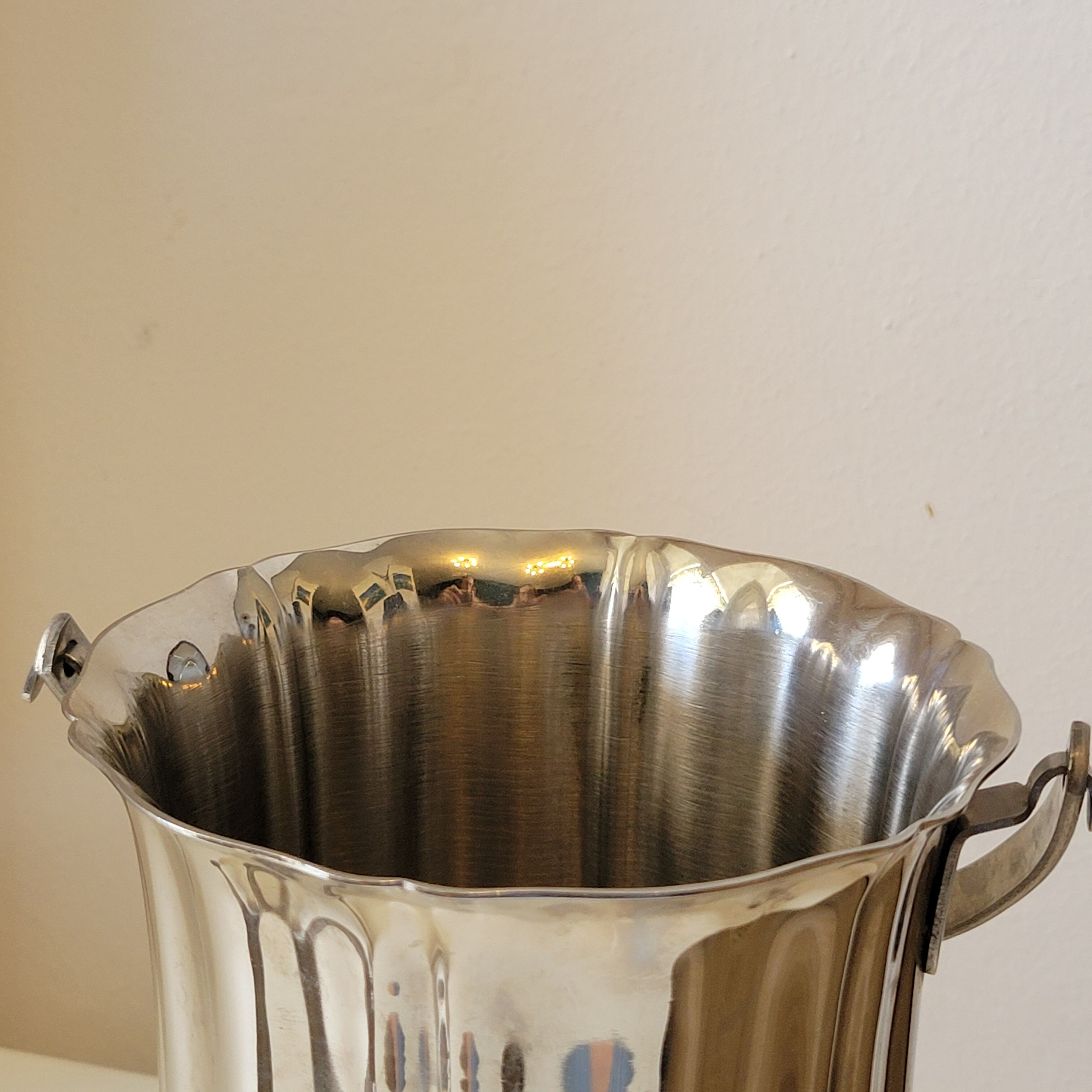 Vintage ice bucket & stainless steel pliers