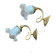 Pair of antique wall sconces with swan neck in brass, glass tulip.