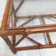 Vintage coffee table in real bamboo and glass 60/70