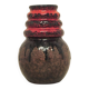 vase vintage rouge et marron Fatlava Allemagne de l'Ouest Scheurich