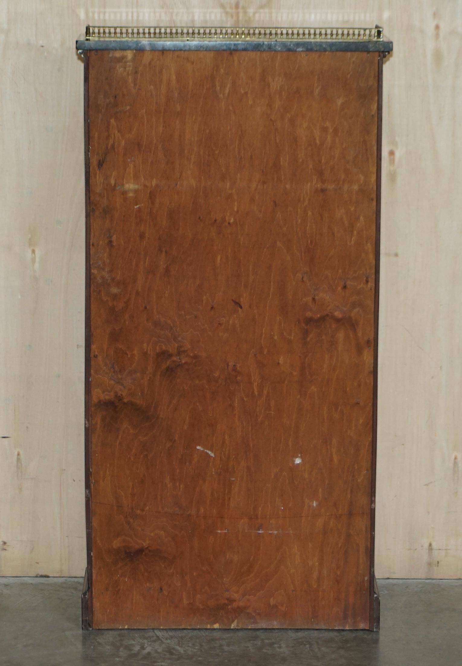 Pair of Regency Period Miniature Bookcases in Hardwood, Brass and Marble