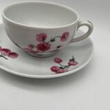 Limoges porcelain head to head coffee service with flower pattern