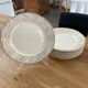 9 Villeroy and Boch “small golden flowers” dinner plates from the 1950s
