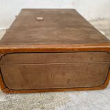 Vintage 1960s LANCEL canvas and leather suitcase