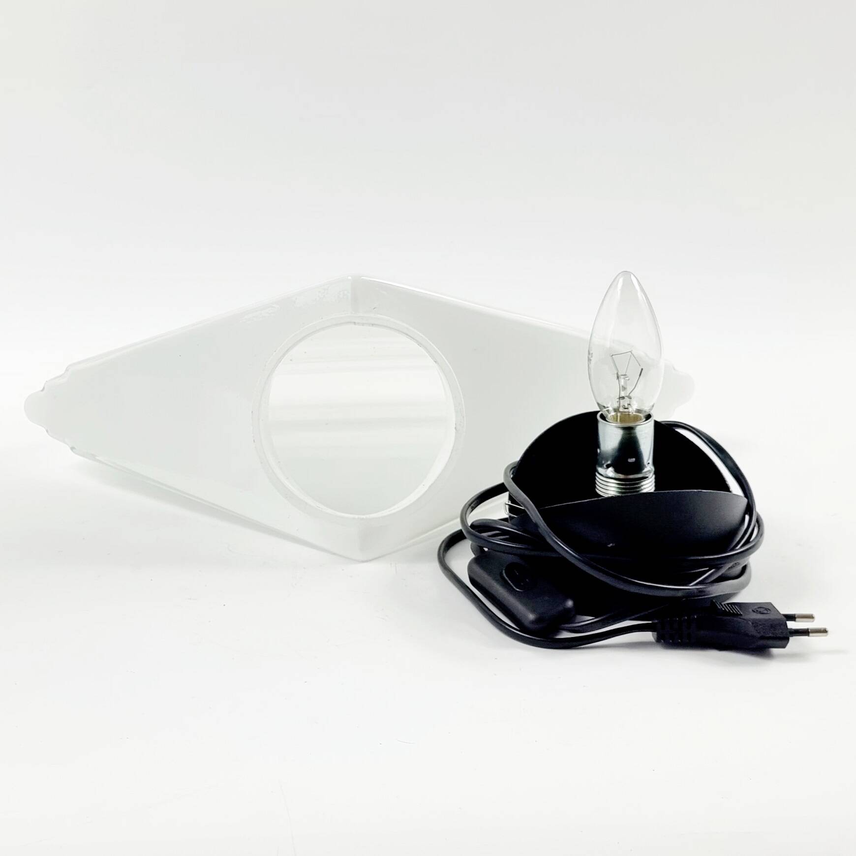 Grande lampe de bureau ou de table en verre de Murano d'AV Mazzega, Italie, années 1970.
