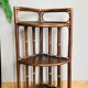 Vintage bamboo and rattan corner shelf 1960s/70s