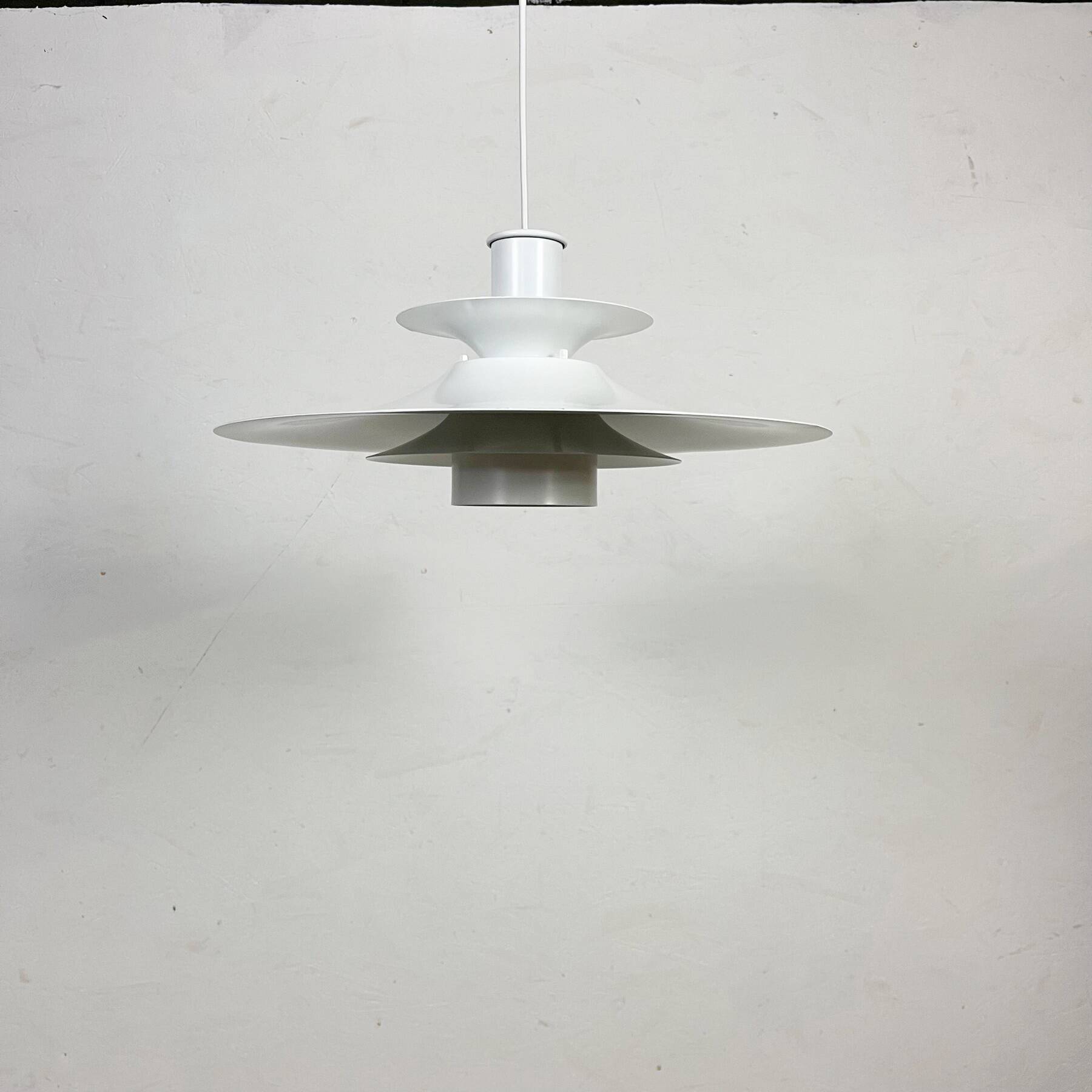 Large Vintage Pendant Light • Lyfa • Denmark • 1970