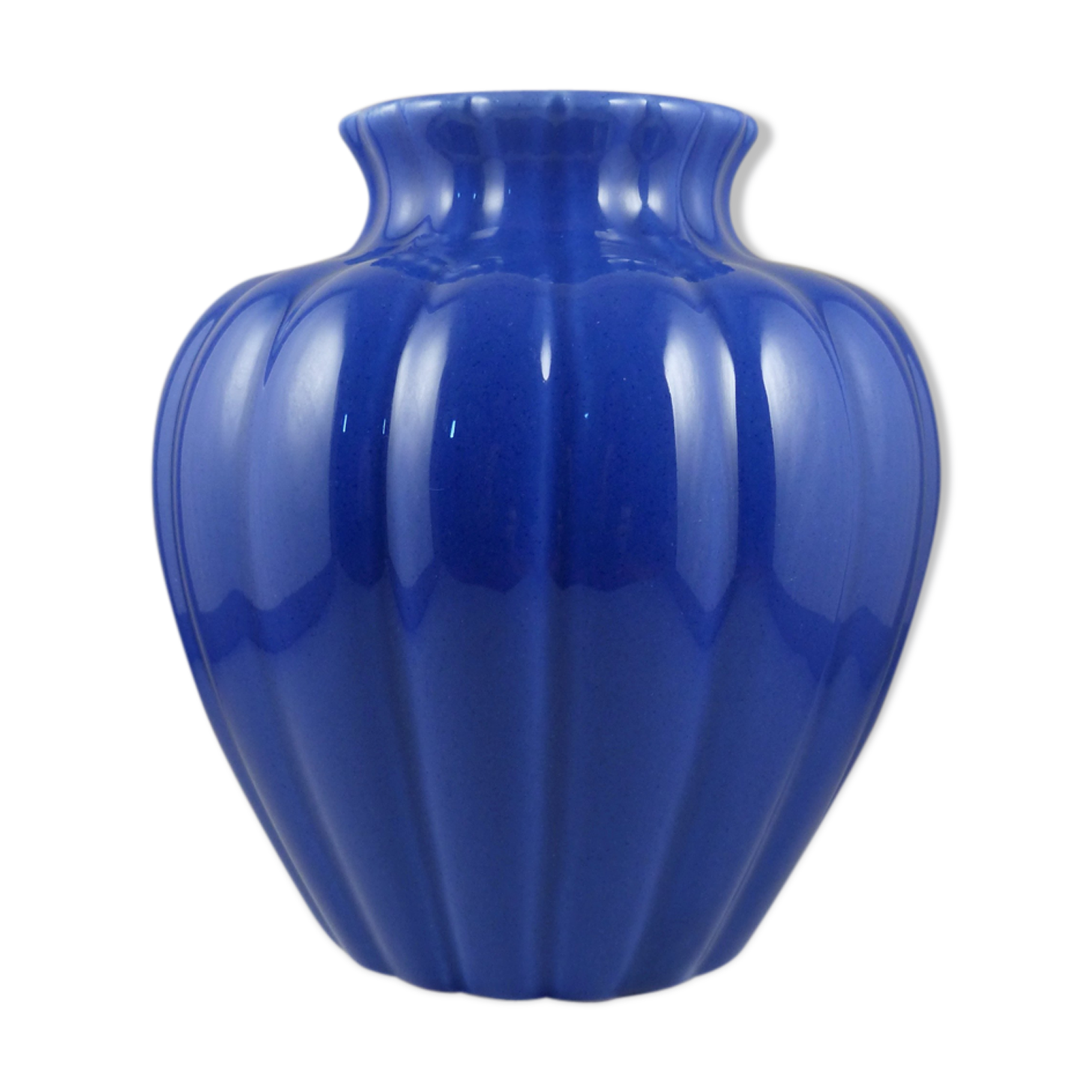 Blue ceramic vase