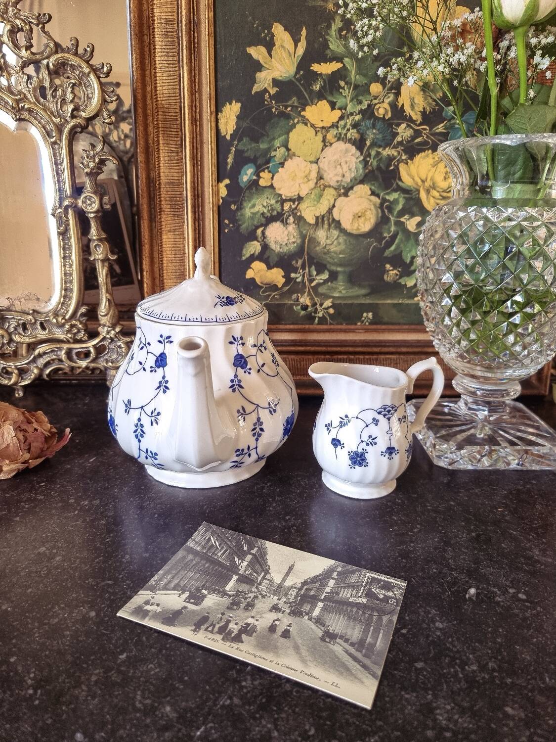 Churchill teapot and milk jug