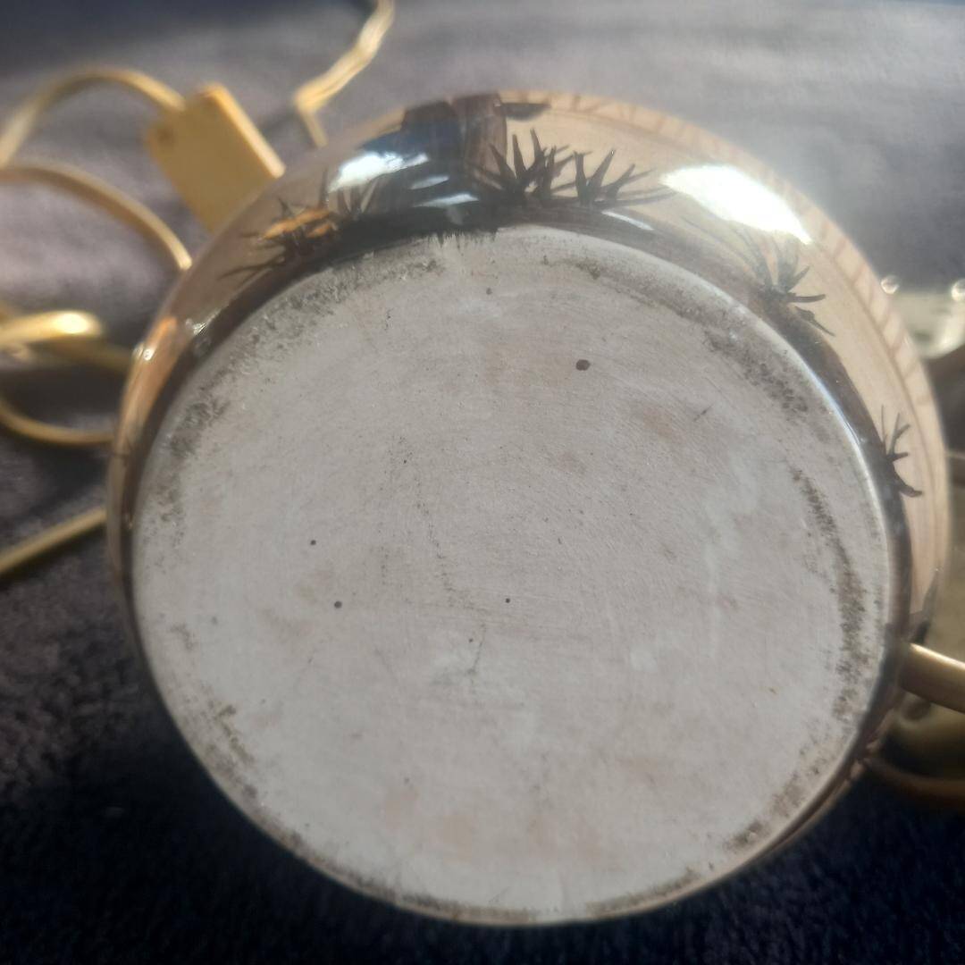 2 small old bedside lamps from Saint Jean du Desert or Berty, unsigned