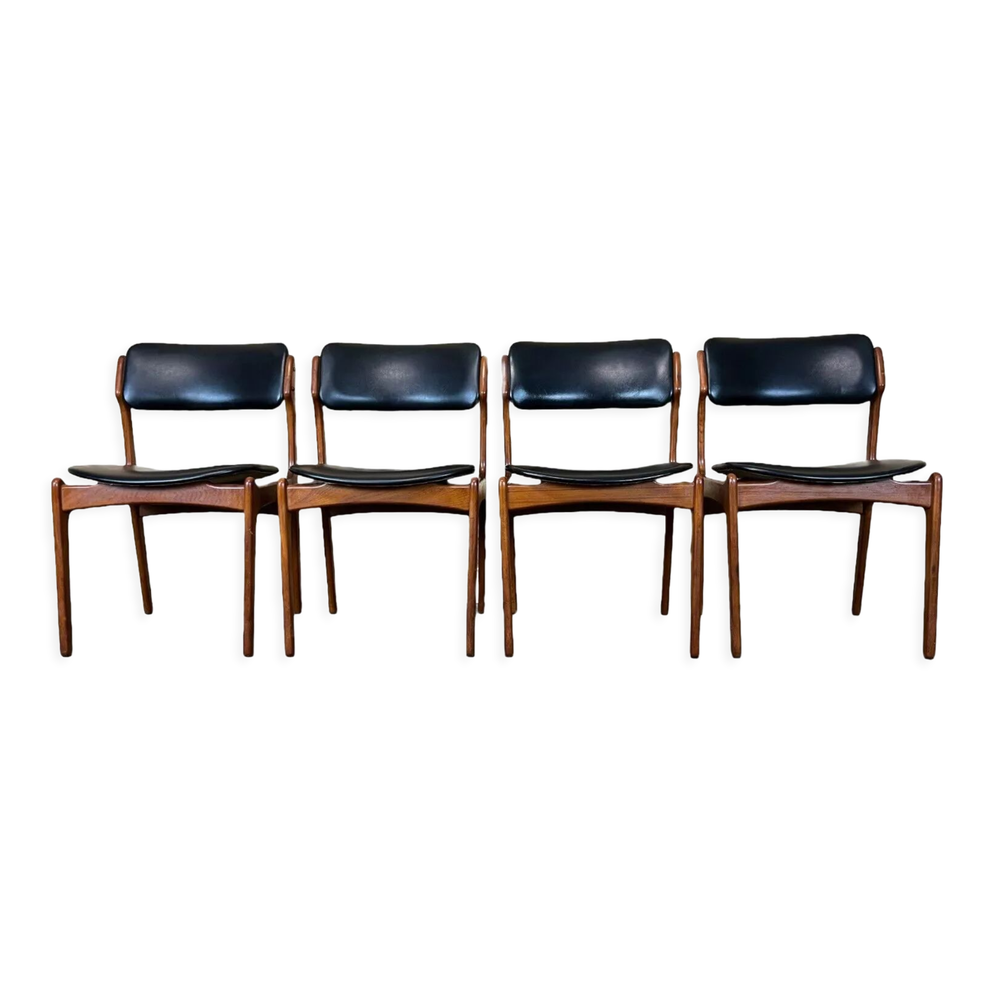 4 70s chairs teak dining chair erik buch o.d. møbler denmark