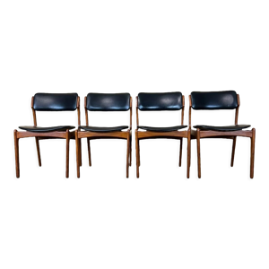4 chaises en teck des années 70,