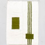 Beni Ouarain Moroccan Berber rug with khaki patterns 2.41x1.68m