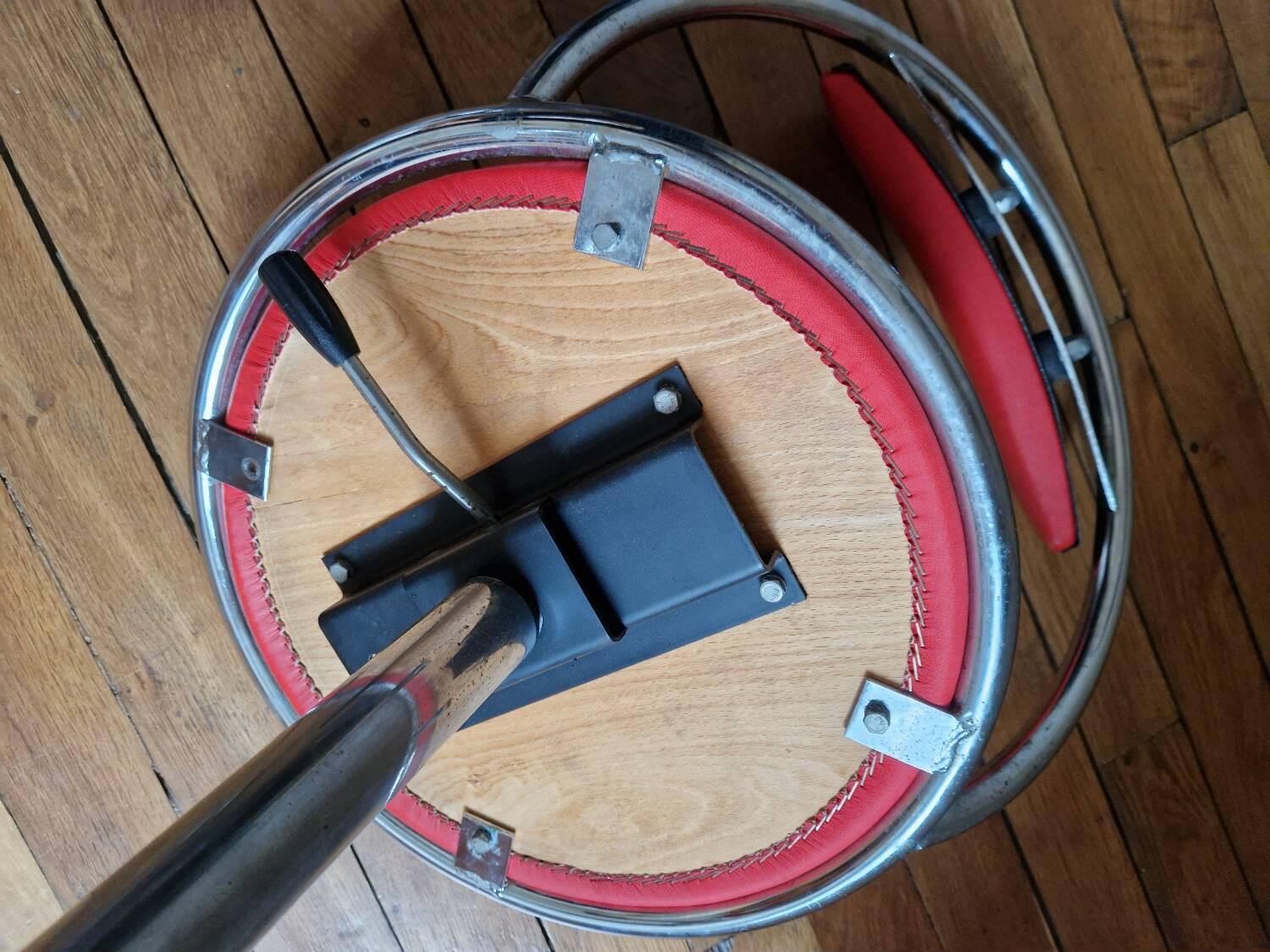 Vintage 70s Art Deco Jazz Style Stool Seat