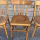 (Lot) 4 vintage wooden bistro chairs by Baumann