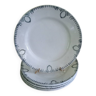 Lots de 6 assiettes plates St Amand