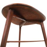 Rare mid-century walnut side table / coffee table with shelf by Jørgen Aakjær Jørgensen for Møbelintarsia / Danish modern design / 1960s