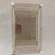 Nested tables by Boutboul in cream metal and smoked glass, circa 1970.