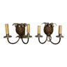 Pair of Maison Charles bronze wall lights from the 60s/70s