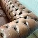 Canapé chesterfield en cuir vintage