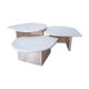 Tables gigognes en travertin Roche Bobois