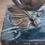 Squirrel bookends signed Tedo, Art Deco