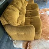 3-seater velvet sofa bed