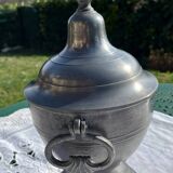 Vintage pewter vase with 2 handles