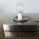Lampe métal chromé et opaline années 80 90