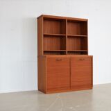 Bibliothèque en teck vintage avec rangement