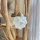 Vintage frosted glass lamp, Art Deco star shape, customizable