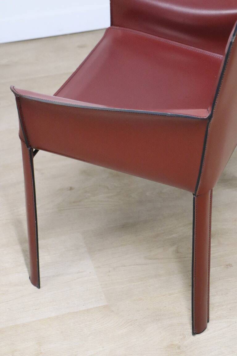 Vintage De Couro leather upholstered armchair, 1980s