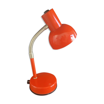 Red-orange 70s office lamp
