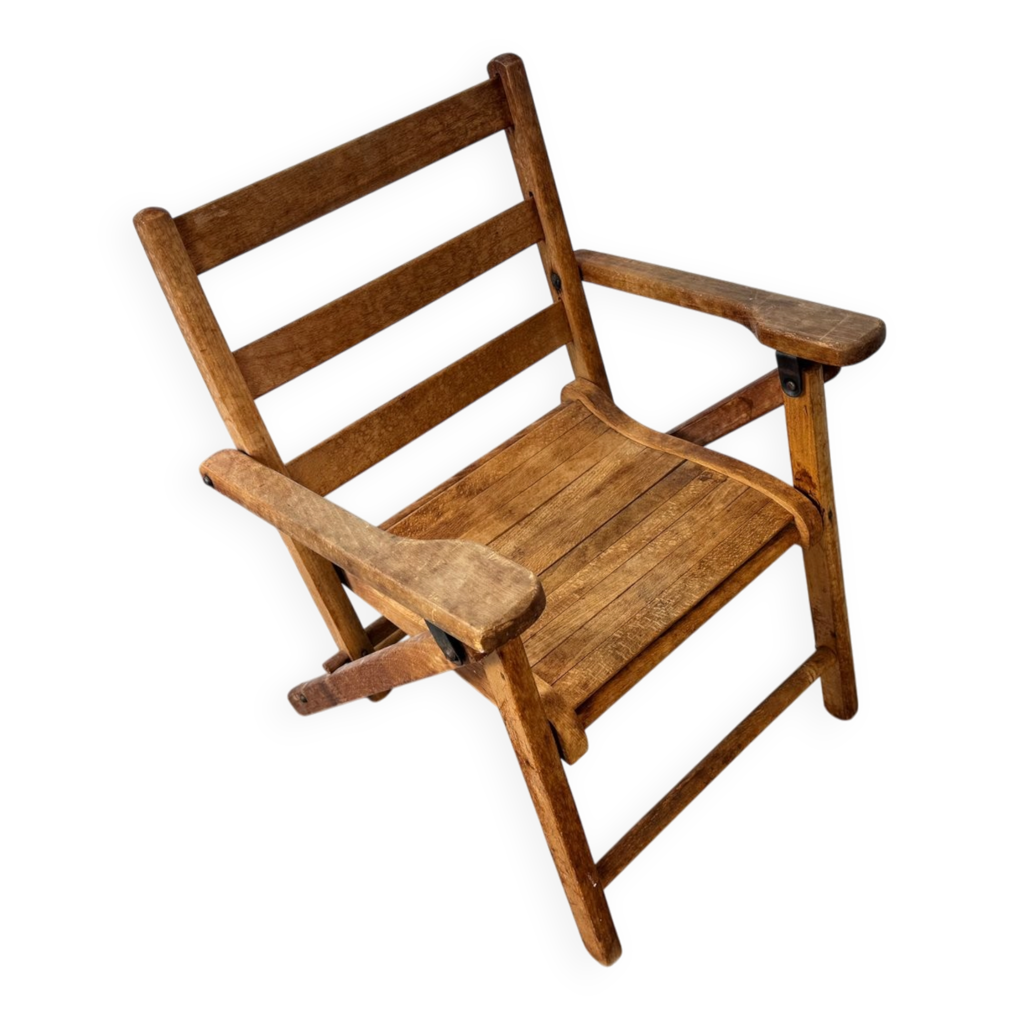 Mid-century wooden foldable children's chair, 1950s