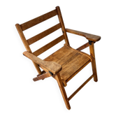 Chaise en bois pliable pour enfants des années 1950.